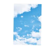 BESPORTBLE Blue Sky White Clouds Photography Backdrop 3d Blue Gradient Photo Background Paper for Studio Food Product Still Life Shooting Prop