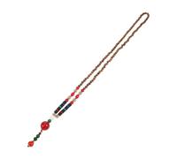 BESPORTBLE Bodhi Wood Beaded Necklace: Handmade Vintage Long Necklace Ethnic Feng Shui Meditation Jewelry For Men And Women