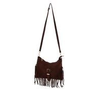 BESPORTBLE Bohemian Suede Crossbody Bag for Women Lightweight Fringe Shoulder Purse with Ethnic Embroidery Vintage Travel Handbag Stylish Satchel for Casual Outings
