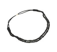 BESPORTBLE Boho Beaded Headband for Women Black Plastic Hair Accessory Sturdy Material and Stylish Design, for Special Occasions and Wedding Guest Hair Decoration