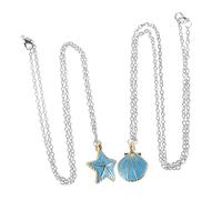 BESPORTBLE Boho Seashell Necklace with Clam and Pendants Summer Beach Jewelry for Women and Couples Korean Literary Style Coastal Accessory Romantic Ocean-inspired Design