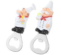 BESPORTBLE Bottle Classic Cartoon Magnet with Chef Set 2pcs Opener to Magnetic Resin Craft Design, Easy Attach Decoration for and Retro Style Gadgets Refrigerator Party Club Use Beer