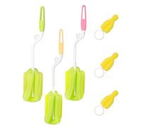 BESPORTBLE Bottle Cleaner Pacifier Cleaning Bottle Sponge Brush 360 Degree Rotating Handle for Newborn Home Outdoor 3pcs