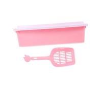 BESPORTBLE Box Cat Litter Box Cat Litter Basin -splash Cat Potty Indoor Cat Litter Tray Open Cat Potty Pan Senior Cat Litter Pen Pet Toilet Kitten Toilet Tray Abs Pink