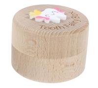 BESPORTBLE Boys and Girls Tooth Box 3D Intricate Carved Wood Teeth Keepsake Box Large Capacity Cute Design for Baby Boys Childhood Memory Storage