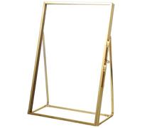 BESPORTBLE Brass Double Glass Desktop Specimen Frame 6-inch Vintage Style Picture Frame for Pressed Flowers Art Display Tabletop Photo Holder