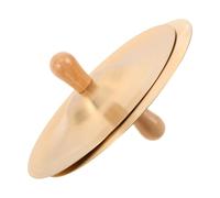 BESPORTBLE Brass Finger Cymbals with Handle for Mini Handheld Practice Drums Copper Gong Percussion Instruments for Dance Party Performance and Belly Dancing