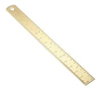 BESPORTBLE Brass Measuring Ruler for Students and Architects, Multi-functional Precision Drawing Tool with Golden Finish, for Architecture and Stationery Bag Use
