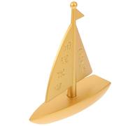 BESPORTBLE Brass Sailboat Model Decor Unique Nautical Ornament for Home Office Realistic Lifelike Design Modern Stylish Sailing Boat Decoration Symbolizing Smooth Sailing
