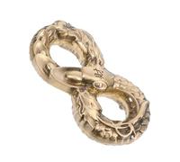 BESPORTBLE Brass Snake Figurine Sculpture Artistic Design Portable Finger Exercise Lightweight Desktop Decoration Unique Present for Creativity Boost and Relaxation