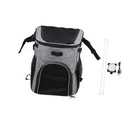BESPORTBLE Breathable Outdoor Dog Bike Bag Multipurpose Pet Carrier with Adjustable Straps Grey Polyester for Puppies and Kittens Safe Travel Storage Backpack
