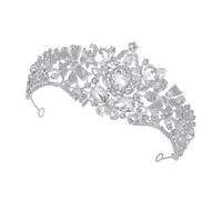BESPORTBLE Bridal Headpiece and Dazzling Rhinestones Secure Design Silver Wedding Crown with Lightweight Zinc Alloy Hair Accessory for Bride for Weddings and Special Occasions
