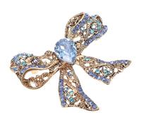 BESPORTBLE Brooch Blue Bowknot Scarf Buckle Alloy with Creative Style and Break Resistance, Safe and Wear Resistant, for Wedding and Party Use by Moms