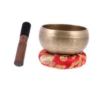 BESPORTBLE Buddhist Sound Bowl Meditation Bowl Set Coppery Singing Buddhist Singing Holder for Yoga Meditation Practice Gasket and Mallet Random Color