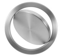 BESPORTBLE Built-In Countertop Trash Can Lid Stainless Steel Swing Cover for Small Embedded Wastebasket, Gunmetal Gray Round Flip Lid Suitable for Kitchen, Bathroom, and Hotel Use (Fits