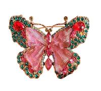 BESPORTBLE Butterfly Secure for Brooch Alloy with Pin Material Women Crystal Fastening, Beautiful Adornment, for Christmas Accessories Clothing and Scarves