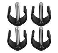 BESPORTBLE C Clamp Set 4 Pcs Crutch Accessories with Antislip Traction and Height Adjustment for 25/28mm Round Tube Walkers and Toilet Safety Rails Clips