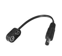BESPORTBLE Cable Guitar 9v External Battery Lead for Effects Pedals, USB Charging, Black Tinned Copper Rubber Construction, Portable Guitar Power Supply for Performing and Traveling
