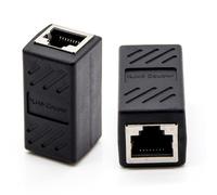 BESPORTBLE Cable In-line Rj45 Home Office Ethernet and Extend for Material 2pcs Coupler Shielded Network Connector Adapter to Connect Two Rj45 Cables with Abs Use