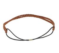 BESPORTBLE Candy Color Handmade Braided Hairband Double Layer Woven Suede Twist Headband Brown, Decorative Braiding Hairband for Women and, Fashion Ponytail Hair Band Accessory