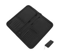 BESPORTBLE Canvas Makeup Brush Bag Reusable Travel Brush Holder Organizer with Standable Design Cosmetic Tool Case for Women