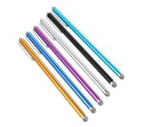 BESPORTBLE Capacitive Stylus Pens 6Pcs Universal Touch Pens with Detachable Cloth Tips - 18.5cm Long Sensitivity Stylus for Mobile Phones and Tablets, Great for Daily Navigation and Note