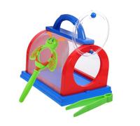 BESPORTBLE Capacity Mesh Insect Cage with Magnifying Glass and Tweezer Breathable Butterfly House for Outdoor Exploration Transparent Portable Bug Catcher Kit for Observing and Studying