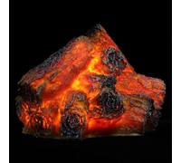 BESPORTBLE Cardboard Fireplace LED Fireplace Logs Flameless Resin Abs Charcoal Fire Lamp Realistic Flame Effect Home Hotels Christmas Decor
