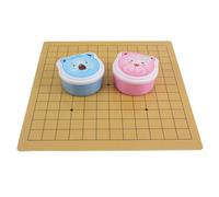 BESPORTBLE Cartoon Go Game Set for Double Sided Board with Portable Bear Box Lightweight Strategy Game for Beginners to Boost Cognitive Growth