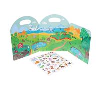 BESPORTBLE Cartoon Sticker Book for Creative Cognition Learning Enlightenment Fun Road Trip Games Animal Themed Activity Book