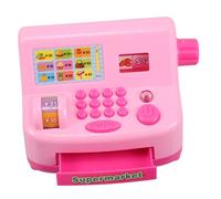 BESPORTBLE Cash Register Mini Pretend Play Register for Realistic Simulation for Learning Math and Social Skills Compact Portable Educational Pink
