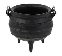 BESPORTBLE Cast Iron Cauldron with Handle, Three-Legged Smudge Pot for Incense Burning and Aromatherapy, Black Mini Iron Burner Bowl for Rituals and Spiritual Practices
