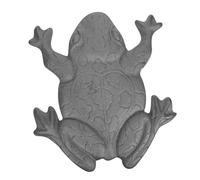 BESPORTBLE Cast Iron Frog Stepping Stone Weatherproof Garden Sculpture Non-slip Textured Surface Outdoor Pathway Stone Landscaping Ornament