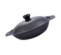 BESPORTBLE Cast Iron Stove Cooking Pot with Lid High Temperature Resistant Soup Casserole Pan for Even Heating and Slow Heat Dissipation Energy Saving Pot for Stew and Home Cooking