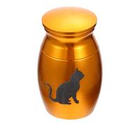BESPORTBLE Cat Keepsake Urn for Ashes Premium Stainless Steel Cinerary Container Lightweight Pet Memorial Ash Holder Simple Design for Cats Dogs for Cherishing Pet Memories