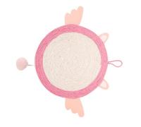 BESPORTBLE Cat Scratching Mat Circular Rugs Indoor Area Rug Cat Claw Grinding Toy Scratching Board Kitten Hanging Scratchers Pet Toys Pet Bed Pink Anti Scratch Sisal Rope