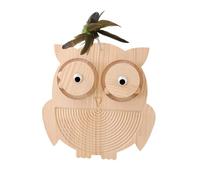BESPORTBLE Cat Scratching Post Owl Shape Turntable Track Ball with Wooden Base Kitten Scratch Toy for Play Mental Stimulation