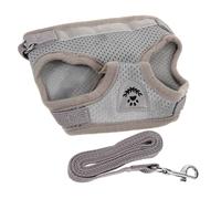 BESPORTBLE Cat Set Reflective Strips Breathable Vest for Comfortable Outdoor Walking Lightweight and Pet Chest Strap for Cats Grey s