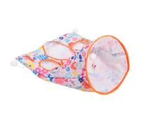 BESPORTBLE Cat Tunnel Cat Accessories Tunnels Stimulating Self Fluffy Fuzzy Bed Folded Soft Folding Small Plush Indoors Collapsible for Foldable Type Enclosure with Indoor Pink Cloth