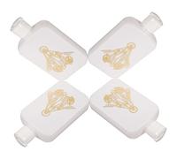 BESPORTBLE Catholic Holy Water Bottle Set of 4 - Refillable Plastic Containers with Gold Cross Design for Religious Ceremonies - Kitchen Blessings and Party Favors