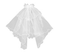 BESPORTBLE Catholic Veil Headpiece with Elegant Bow Soft Lightweight White Tulle Veil for Little First Holy Communion Wedding and Party Accessories with Secure Clip