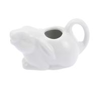BESPORTBLE Ceramic Animal-Shaped Milk Jug with Handle Small White Rabbit Sauce Container Multi-Functional Coffee Creamer Jug Porcelain Milk Pitcher for Home Kitchen Bar