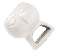 BESPORTBLE Ceramic Aroma Diffuser and Wax Warmer with Abstract Artistic Design, Beige Colour, for Hotel and Living Room Home Decor