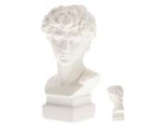 BESPORTBLE Ceramic David Statue Vase for Dried Flowers Artistic Head-shaped Flower Vase for Home Décor and Table Centerpiece for Living Room Display