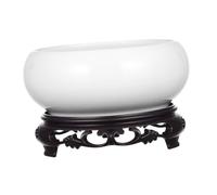 BESPORTBLE Ceramic Hydroponic Lotus Container for Indoor Plants Flower Pot Durable and Decorative Chinese Style Planter for Home Decor and Bonsai Display