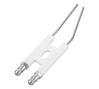 BESPORTBLE Ceramic Ignition Electrode for Stage Flame Machines and Burners, Dual-prong Heavy Duty Igniter Pin with Reliable Electronic Ignition Control, White Ceramics and Metal Igniter