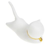 BESPORTBLE Ceramic Incense Stick Holder Cartoon Tea Pet Mini Cat Figurine Incense Burner Home Decoration for Cat Lovers Indoor Desktop Ornament Meditation