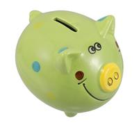 BESPORTBLE Ceramic Money Bank Adorable Piggy Coin Box for Boys and Compact Pig Style Savings Box for S Birthday Shower and Nursery Decoration
