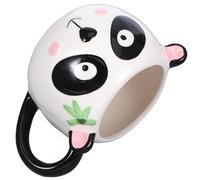 BESPORTBLE Ceramic Panda Mug 320ml with Smooth Round Edges, Portable Porcelain Water Cup for Home Use, Chic Animal Ceramic Tea and Coffee Cup with Beautiful Look