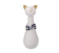 BESPORTBLE Ceramic Pet Ashes Urn for Cat and Dog Ashes with Secure Sealing and Portable Design, White Cat Figurine Memorial Box for Office Display and Travel, Elegant Decorative Pet Funeral